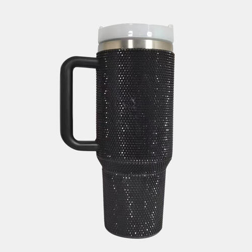 Lainey Rhinestone Tumbler in Black