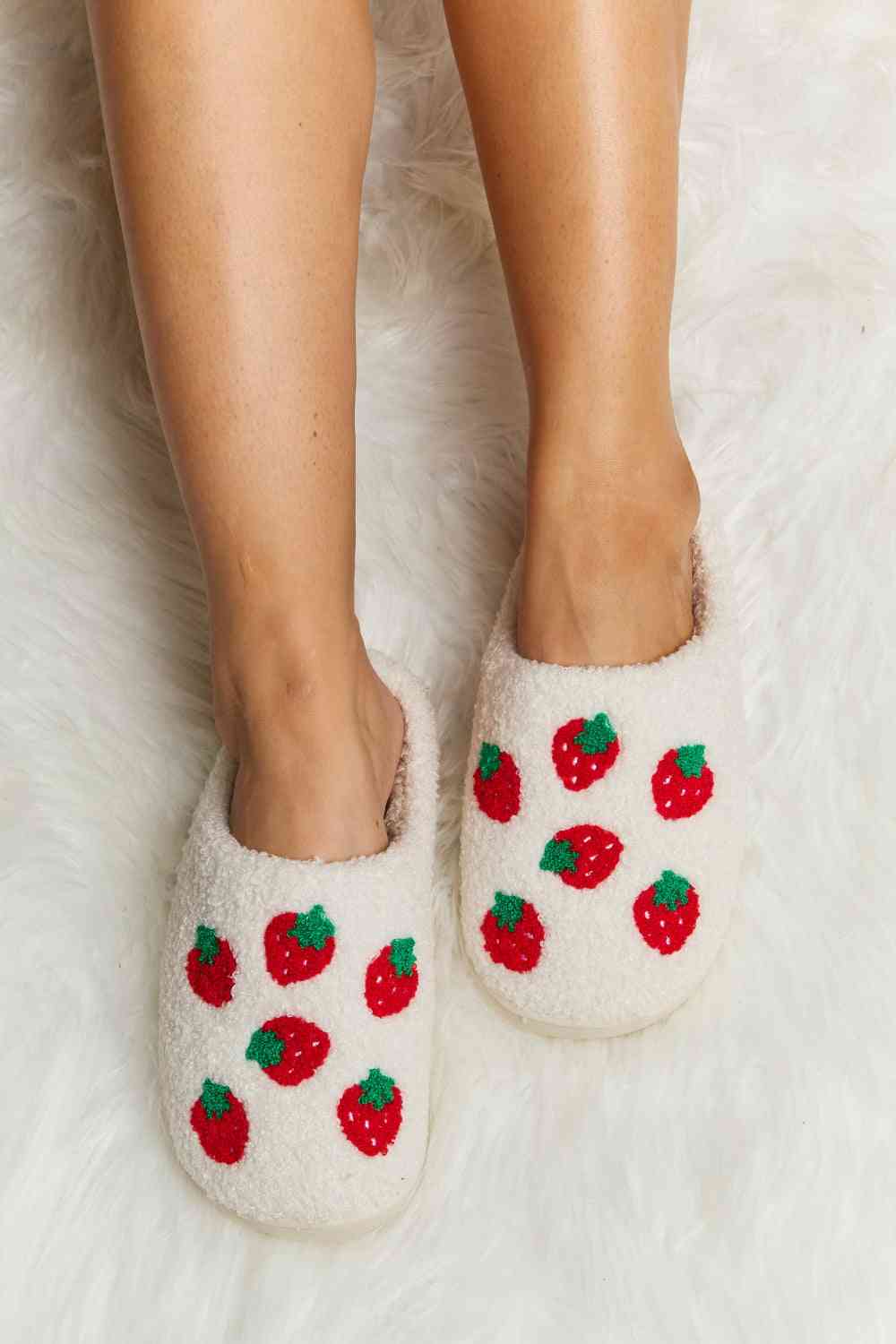 Melody Strawberry Printed Slippers