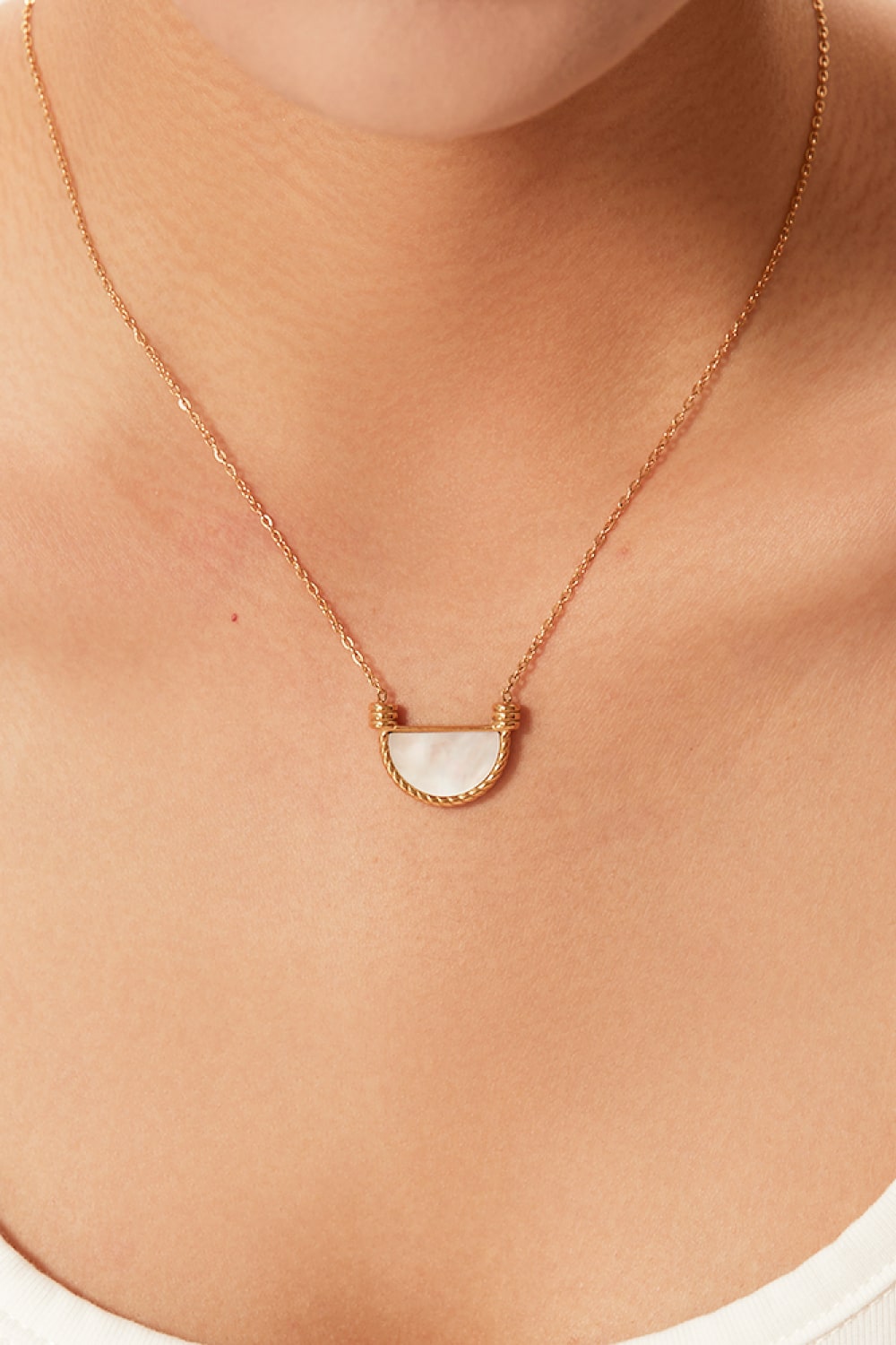 Nataly Semi Circle Pendant Necklace