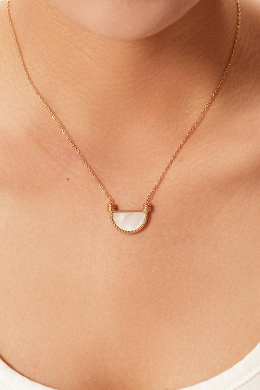 Nataly Semi Circle Pendant Necklace