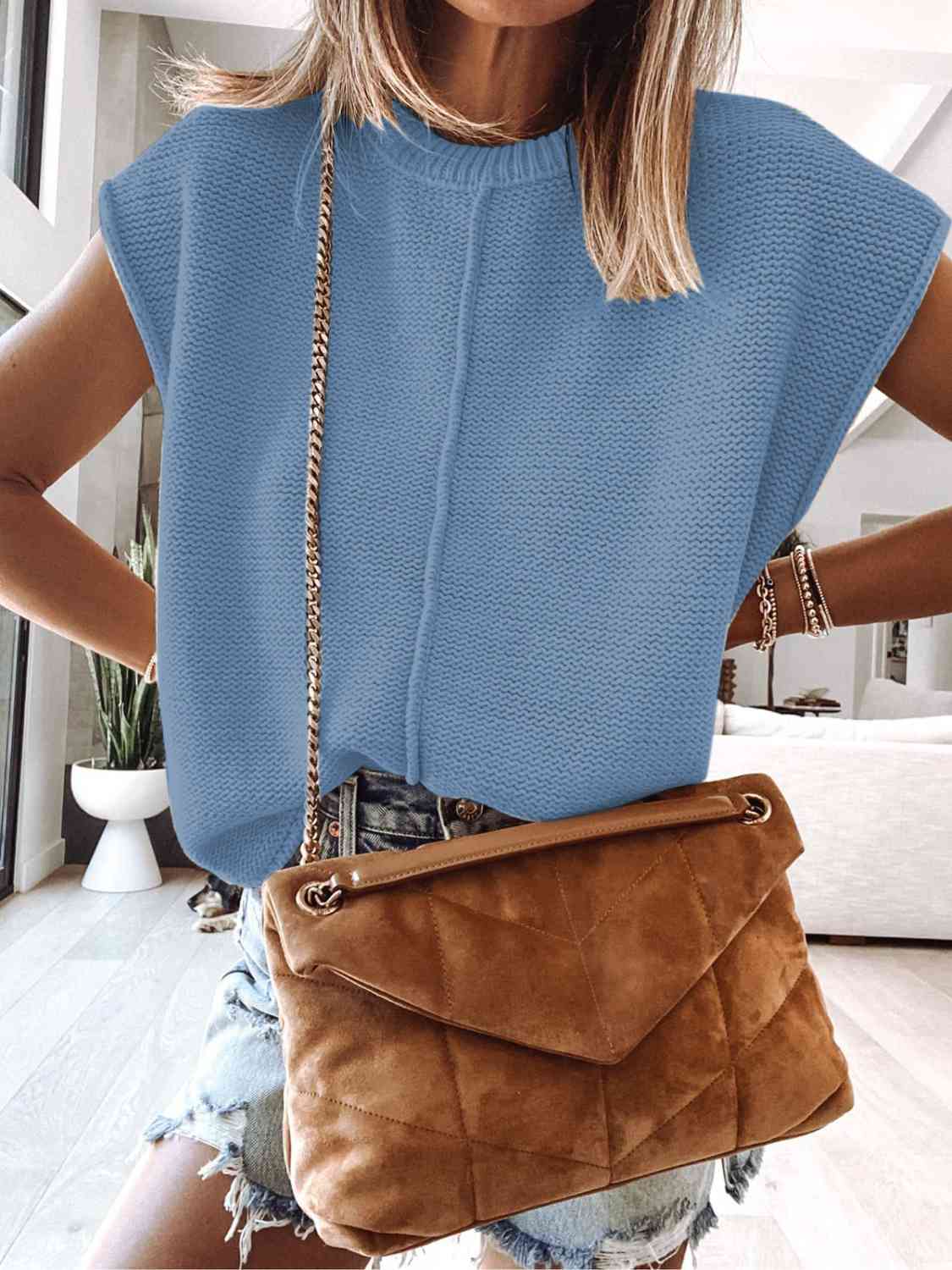 Rachel Cap Sleeve Sweater Vest