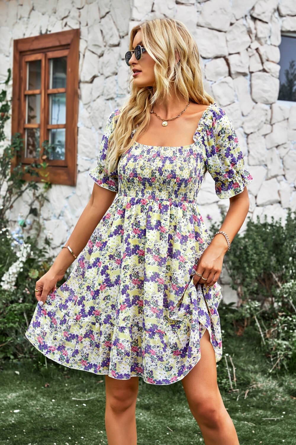 Kaydence Floral Frill Dress