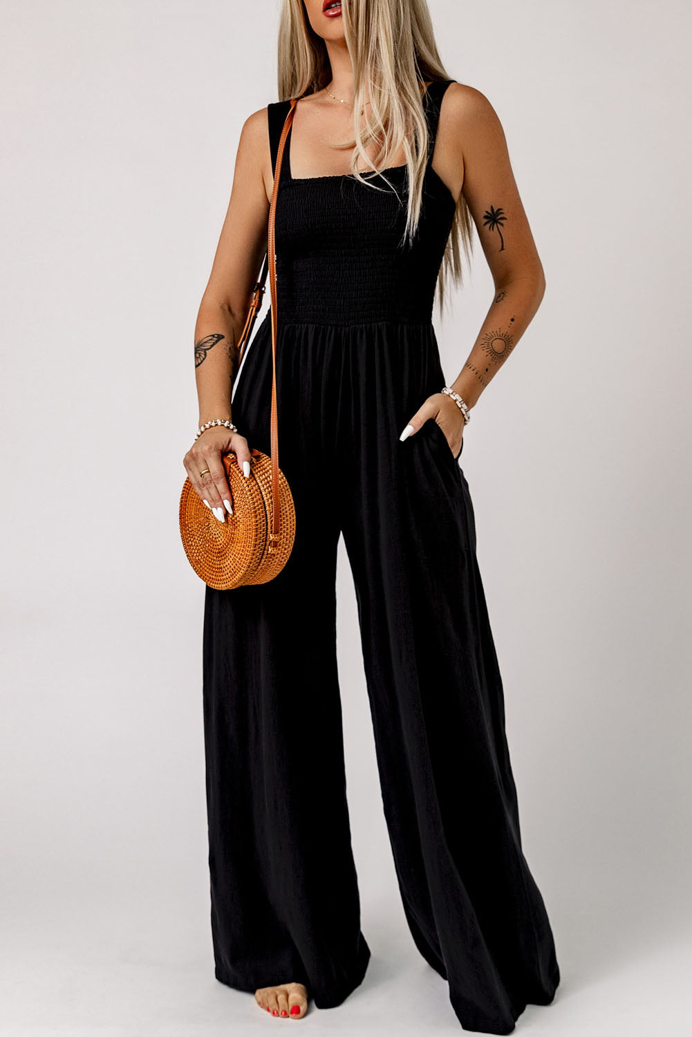 Zoe  Square Neck Jumpsuit