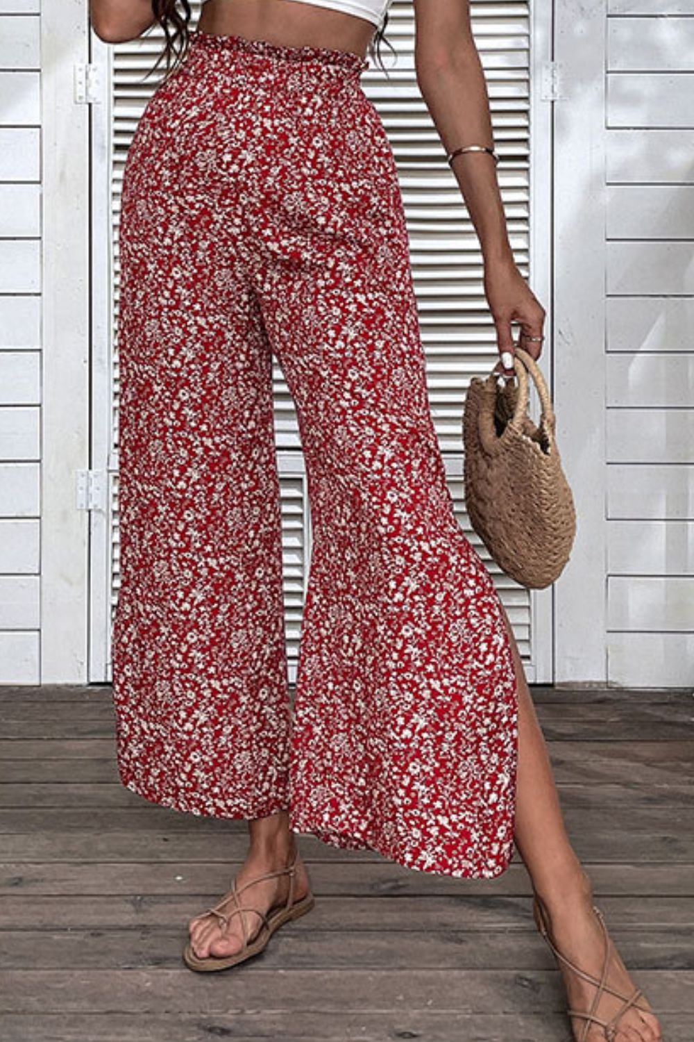 Amaya Floral Paperbag Waist Pants