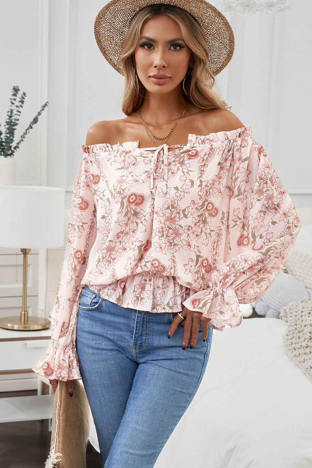 Kathryn Floral Off-Shoulder Blouse