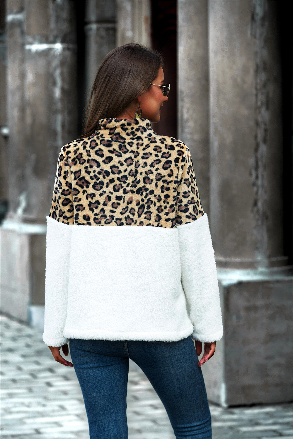 Rosemary Leopard Color Block Sweatshirt