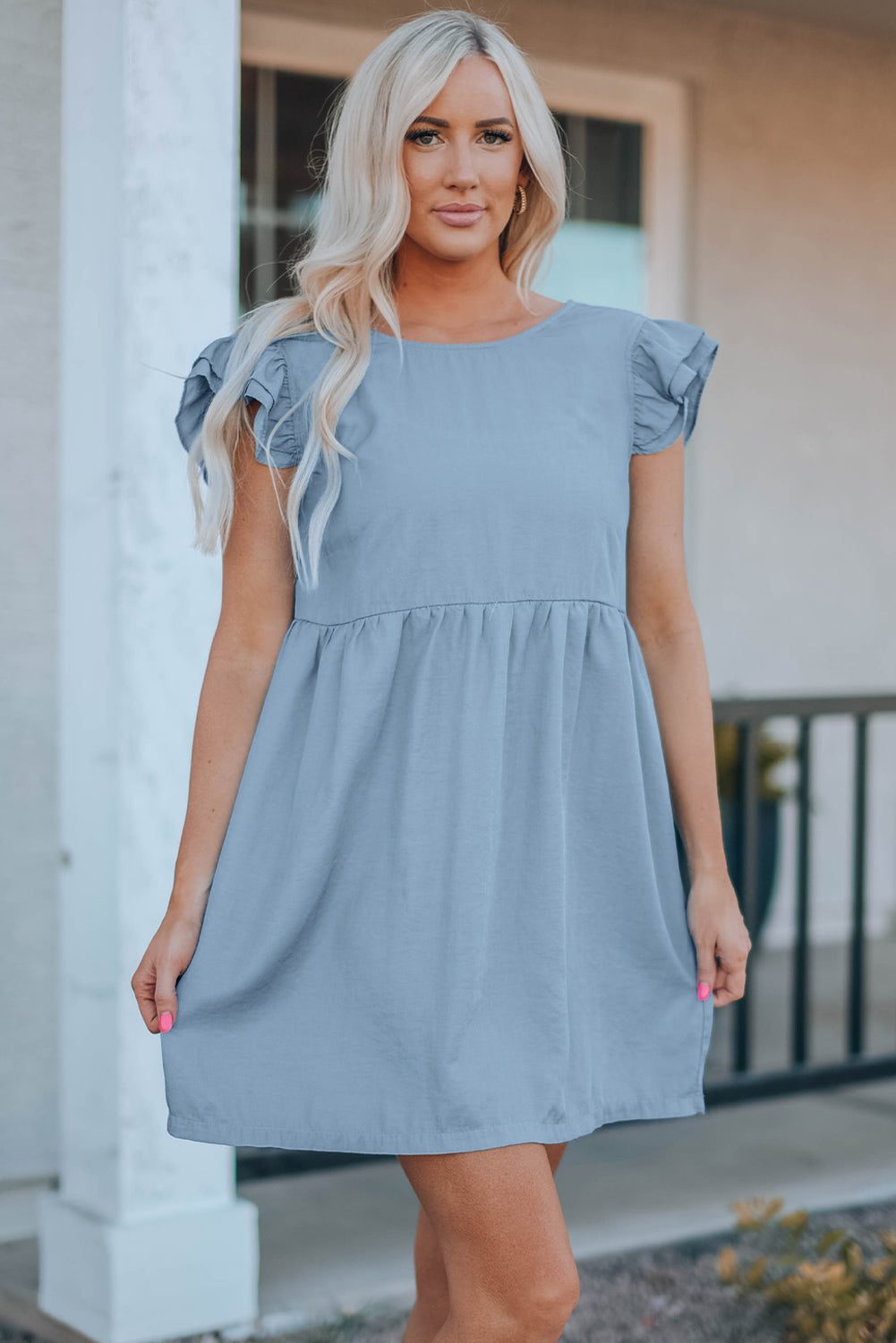 Gracie Flutter Sleeve Dress