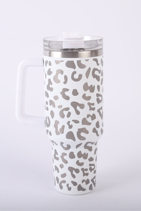 Ryanne Leopard Tumbler in White