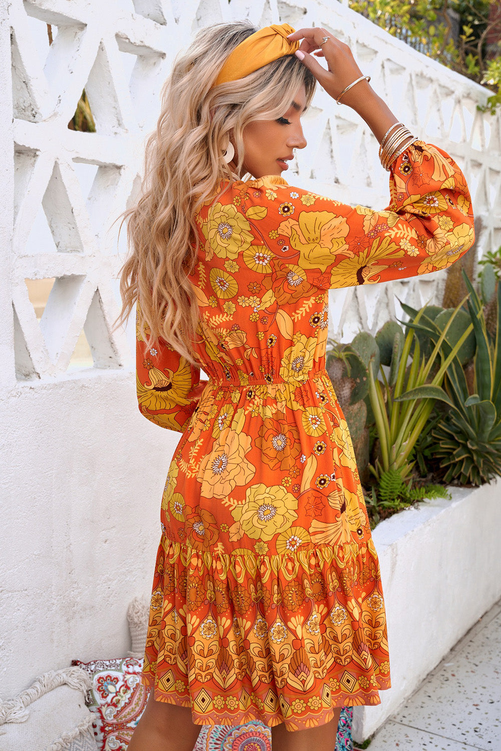 Alaina Floral Puff Sleeve Dress