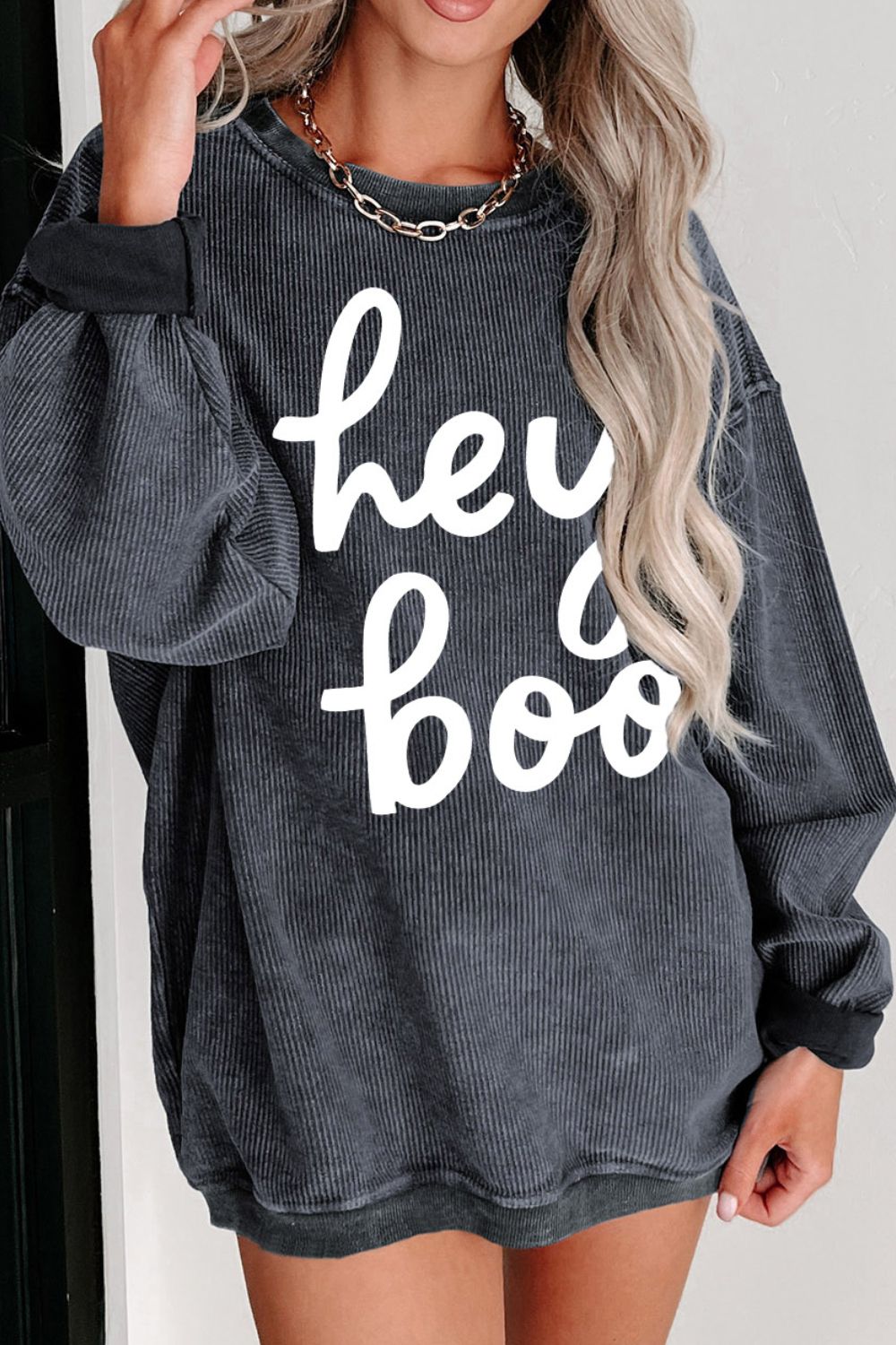 HEY BOO Graphic Sweatshirt