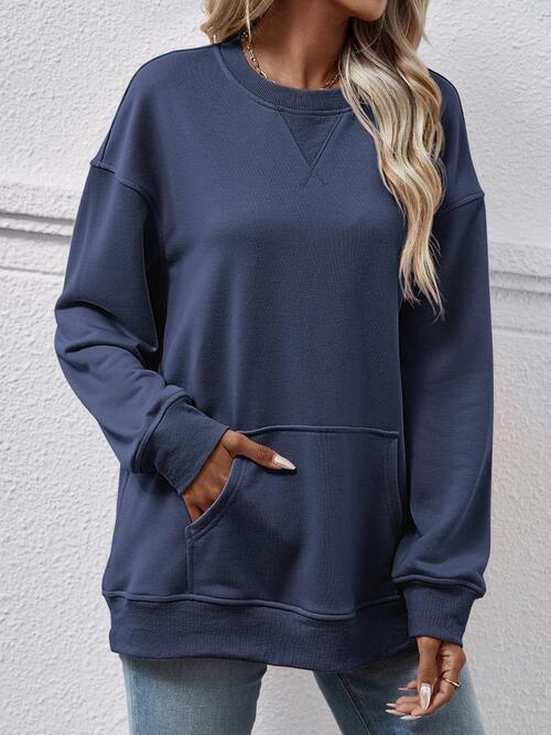 Round Neck Long Sleeve Sweatshirt