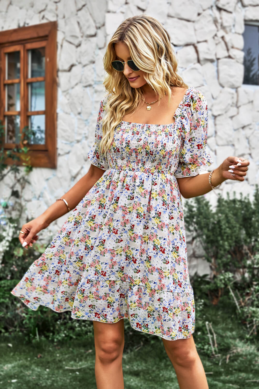 Kaydence Floral Frill Dress