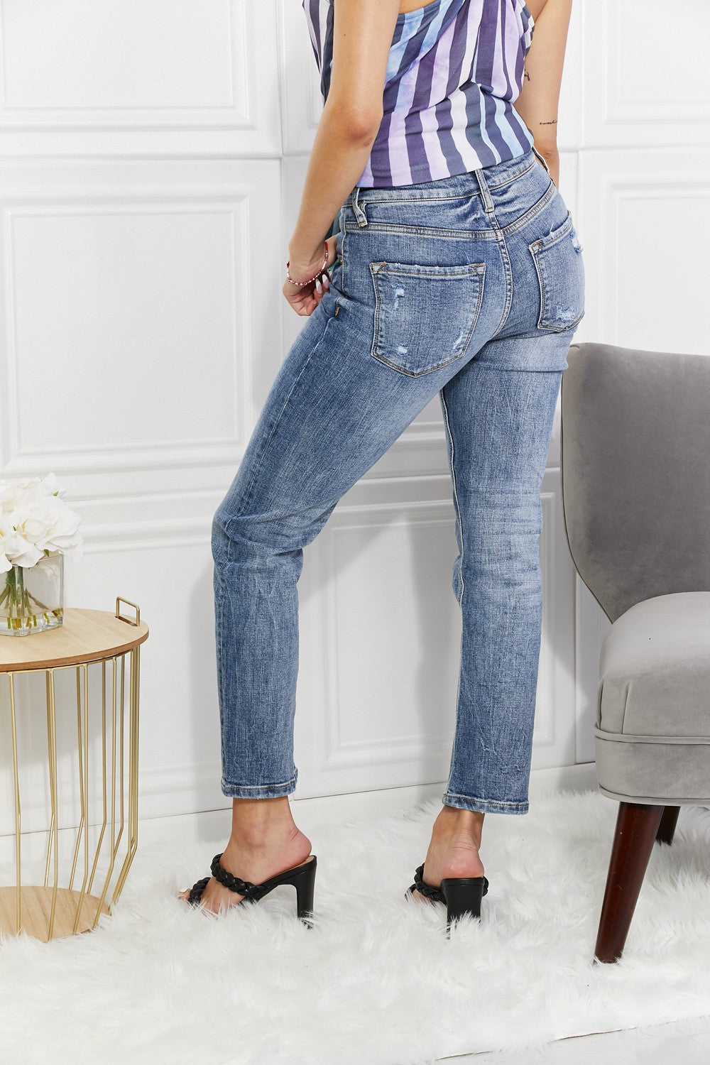 Ivanna High Rise Slim Straight Jeans