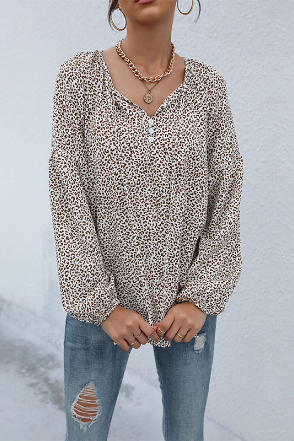 Esme Leopard Print Blouse