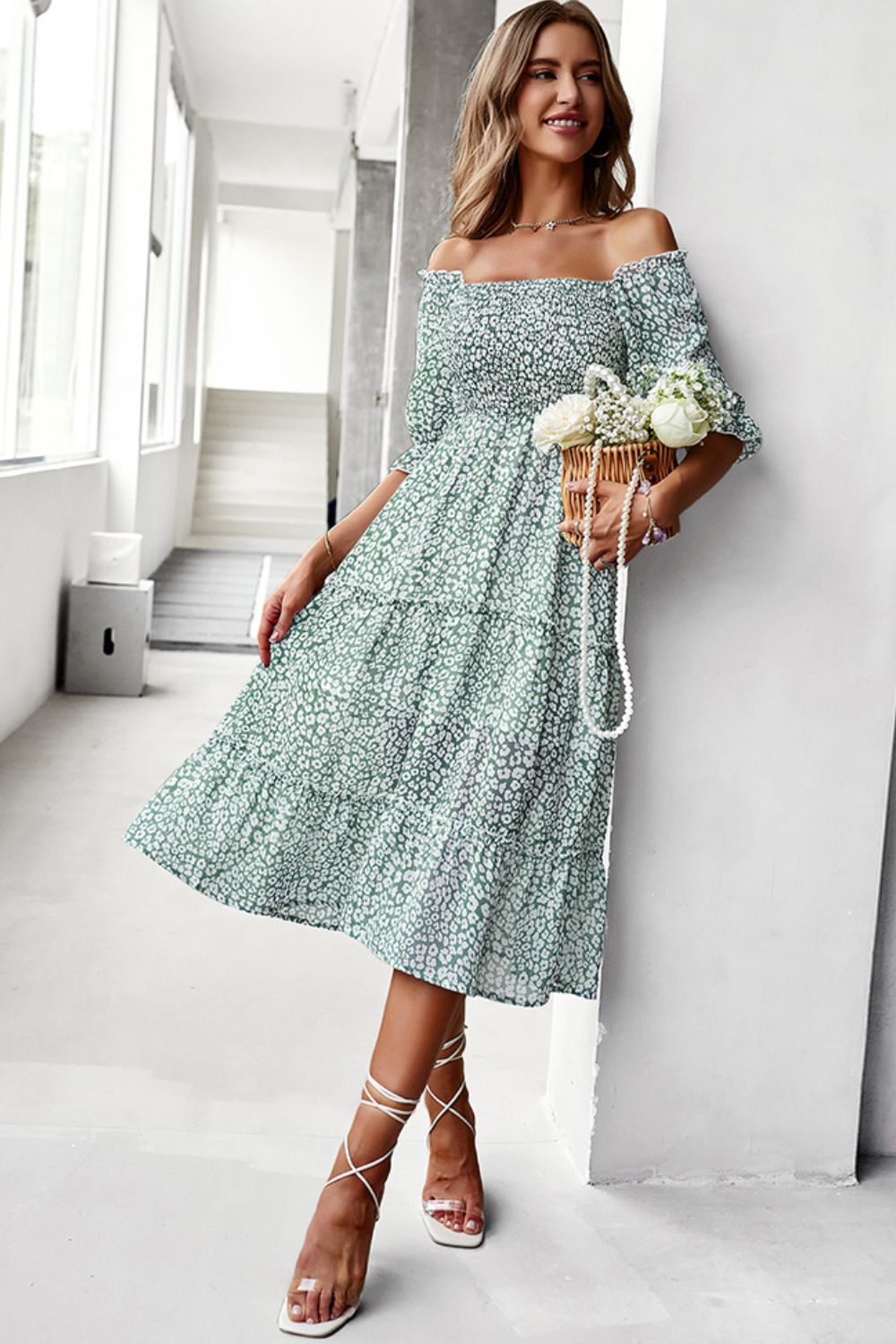 Gwen Floral Off-Shoulder Dress