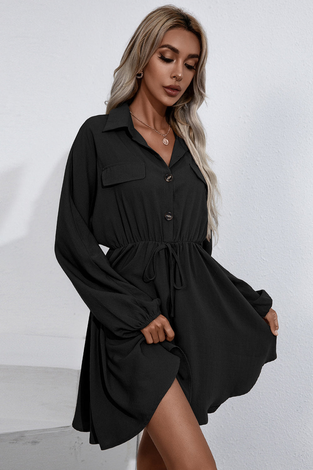 Madeline Collared Shirt Dress