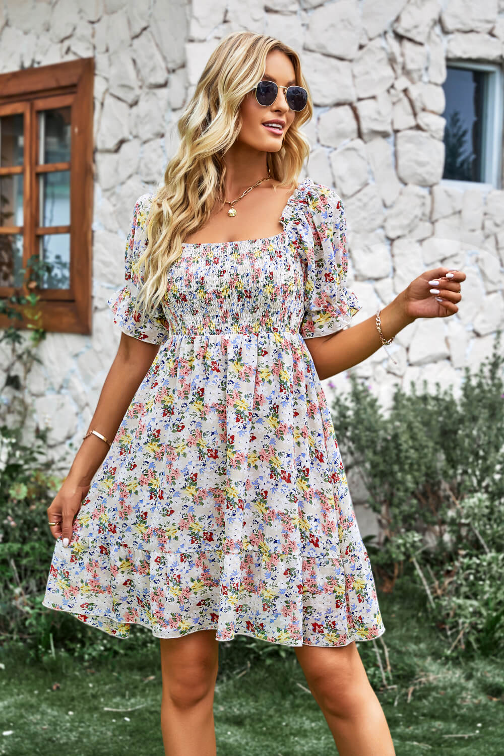 Kaydence Floral Frill Dress