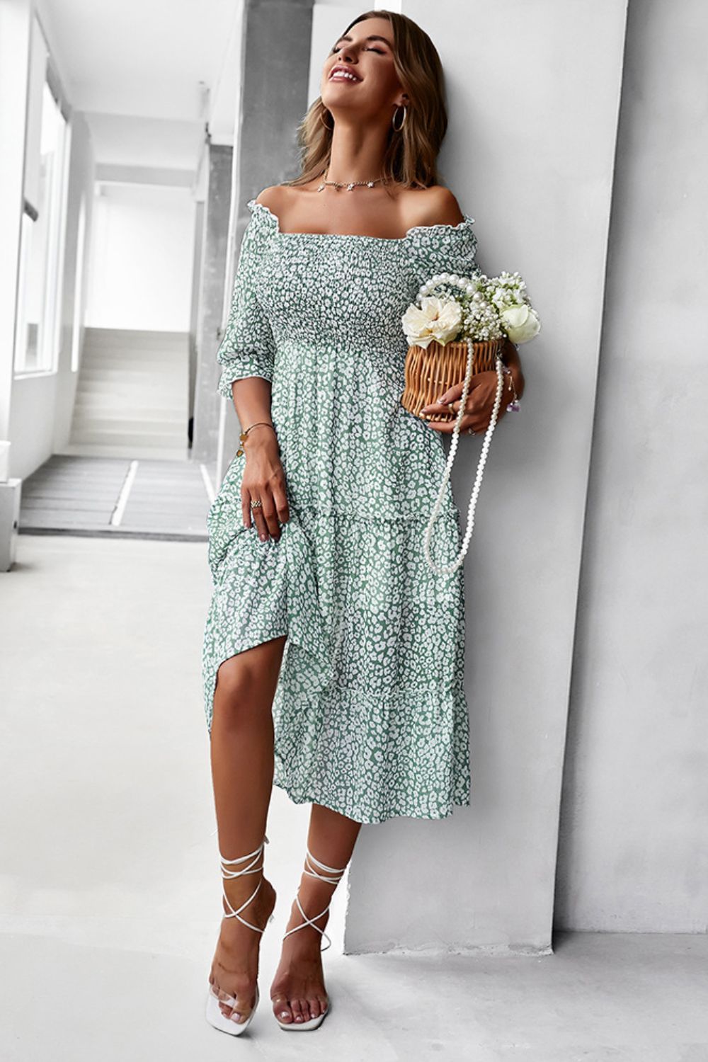 Gwen Floral Off-Shoulder Dress