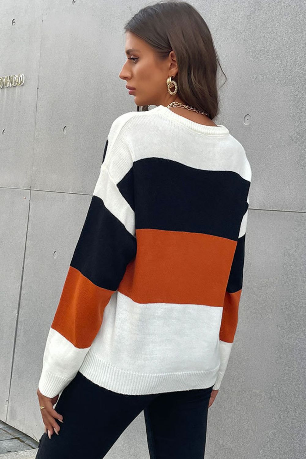 Maggie Color Block Sweater