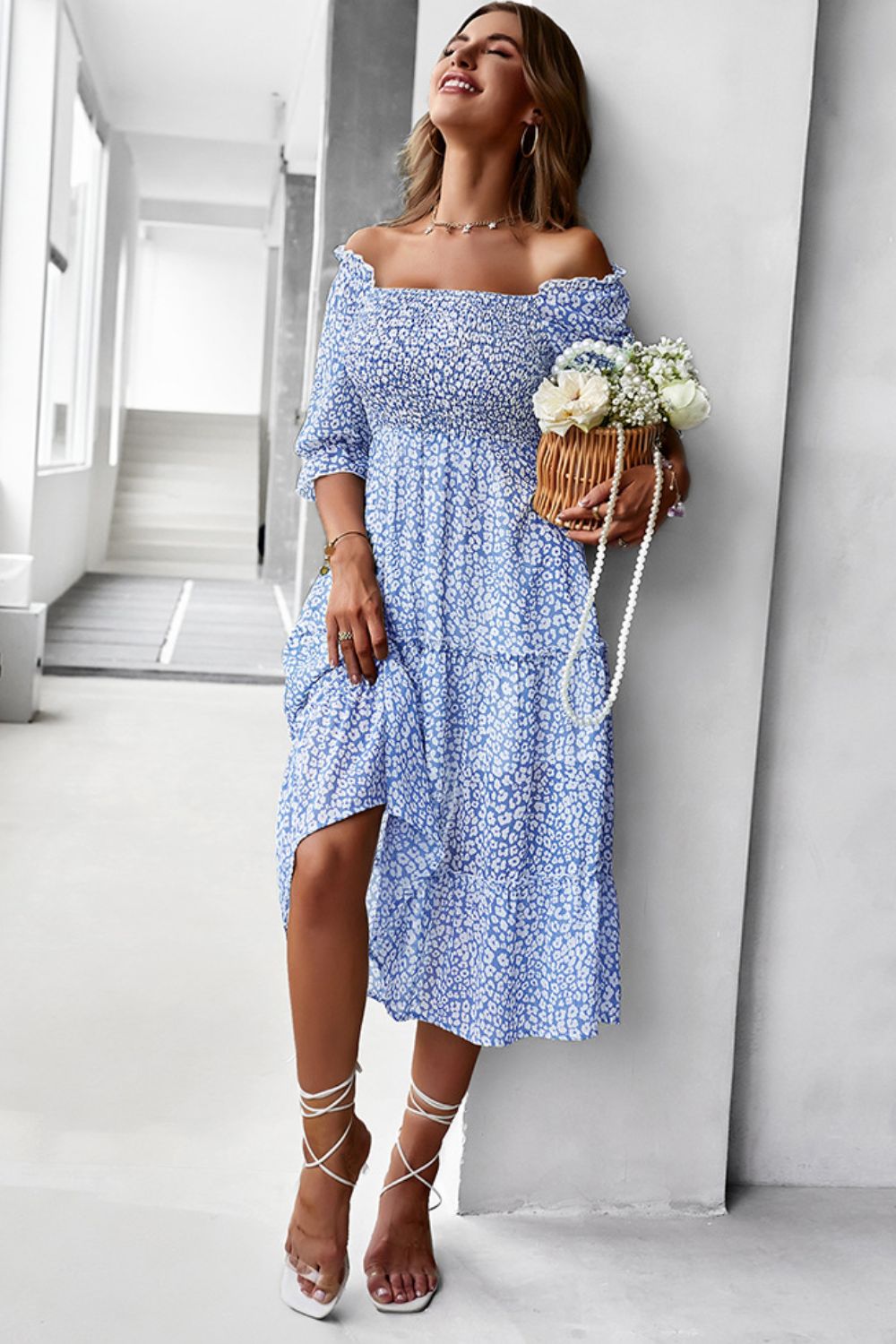 Gwen Floral Off-Shoulder Dress