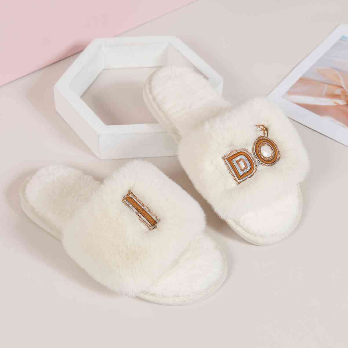 'I DO' Open Toe Slippers