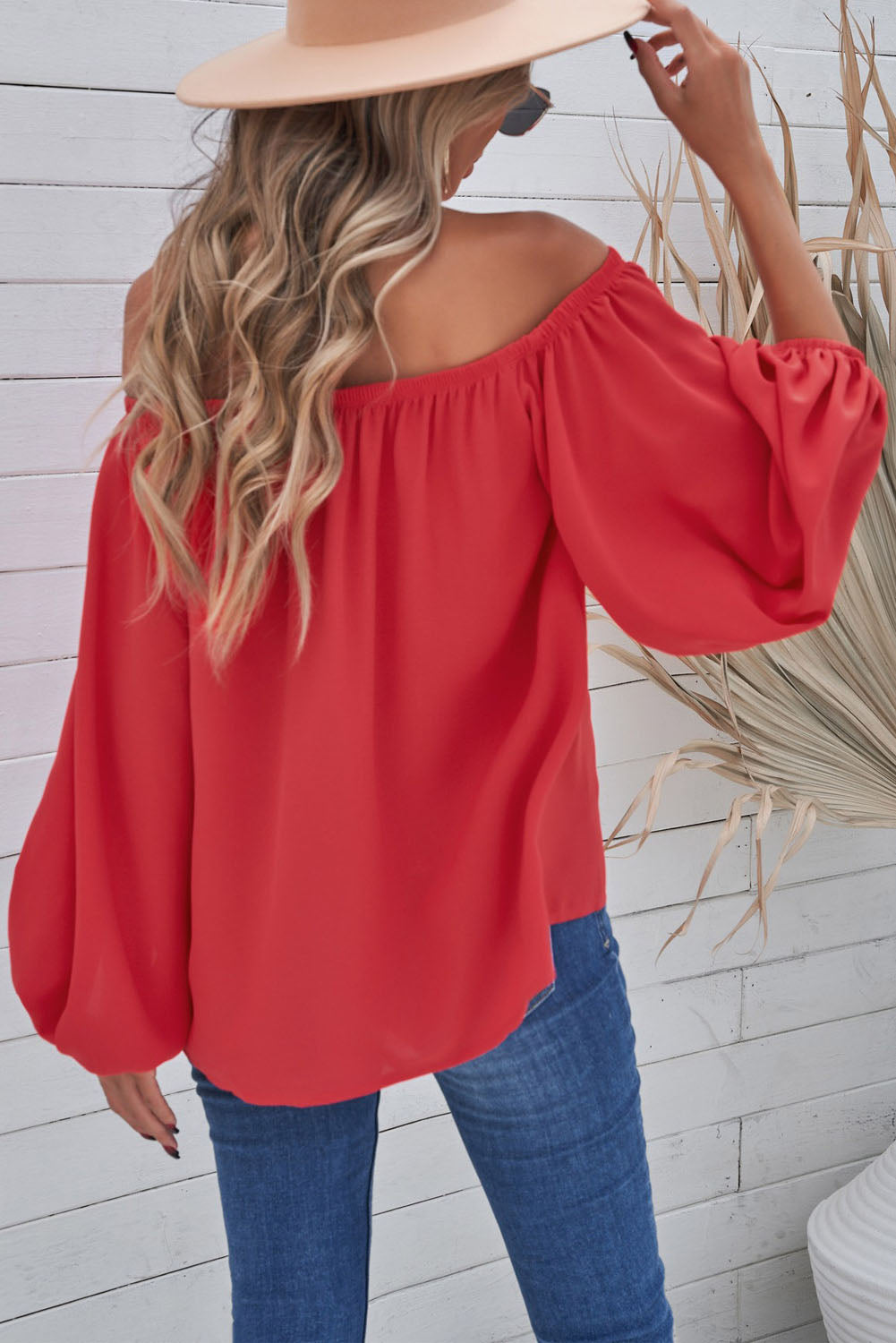 Lea Off-Shoulder Balloon Sleeve Top