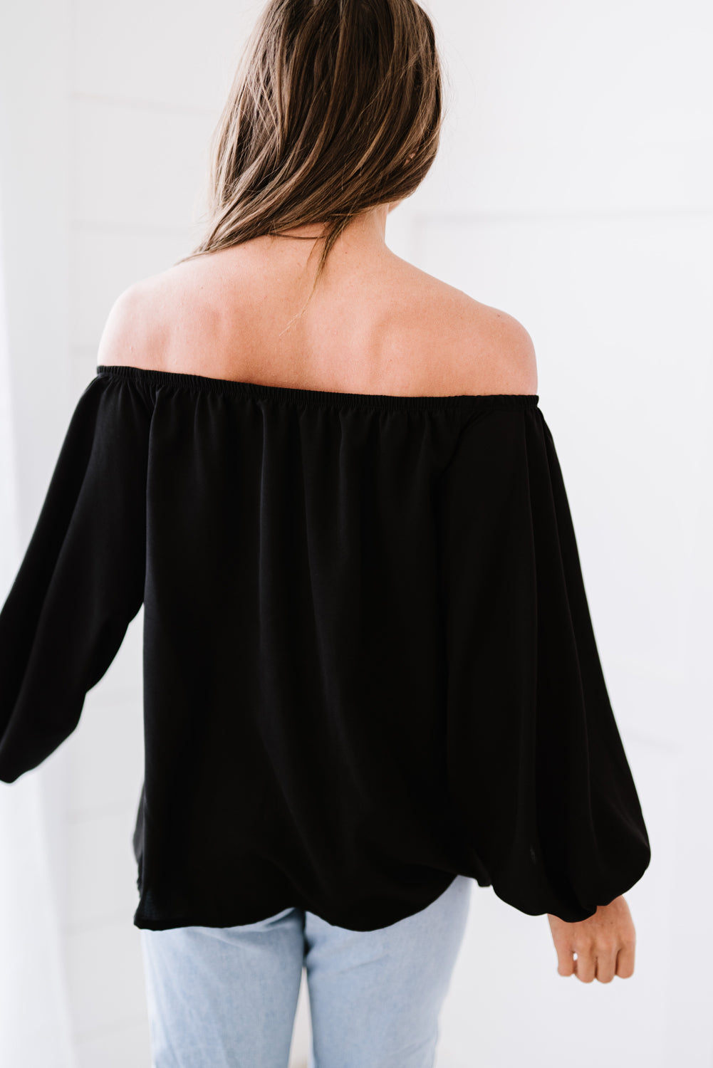 Lea Off-Shoulder Balloon Sleeve Top