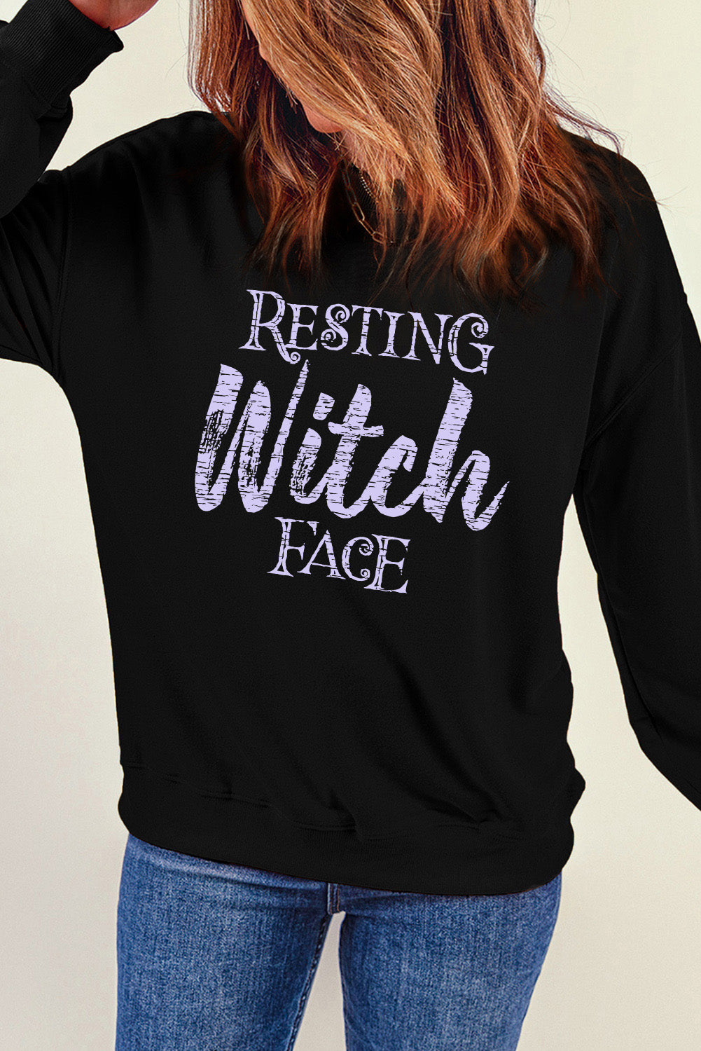 RESTING WITCH FACE Graphic Sweatshirt