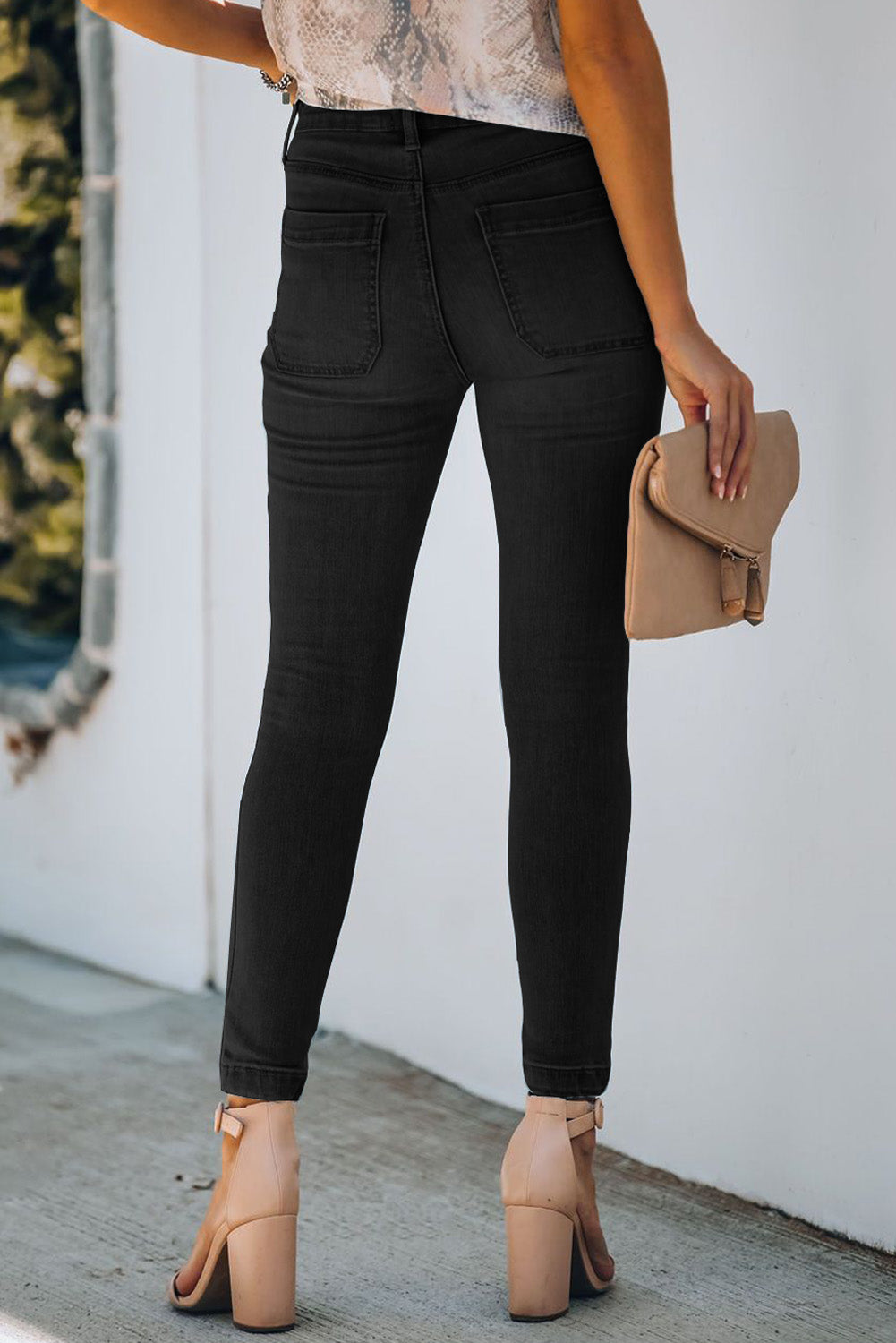 Toni Button Fly Skinny Jeans