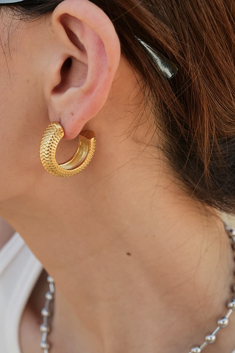 Elaina Scale Hoop Earrings