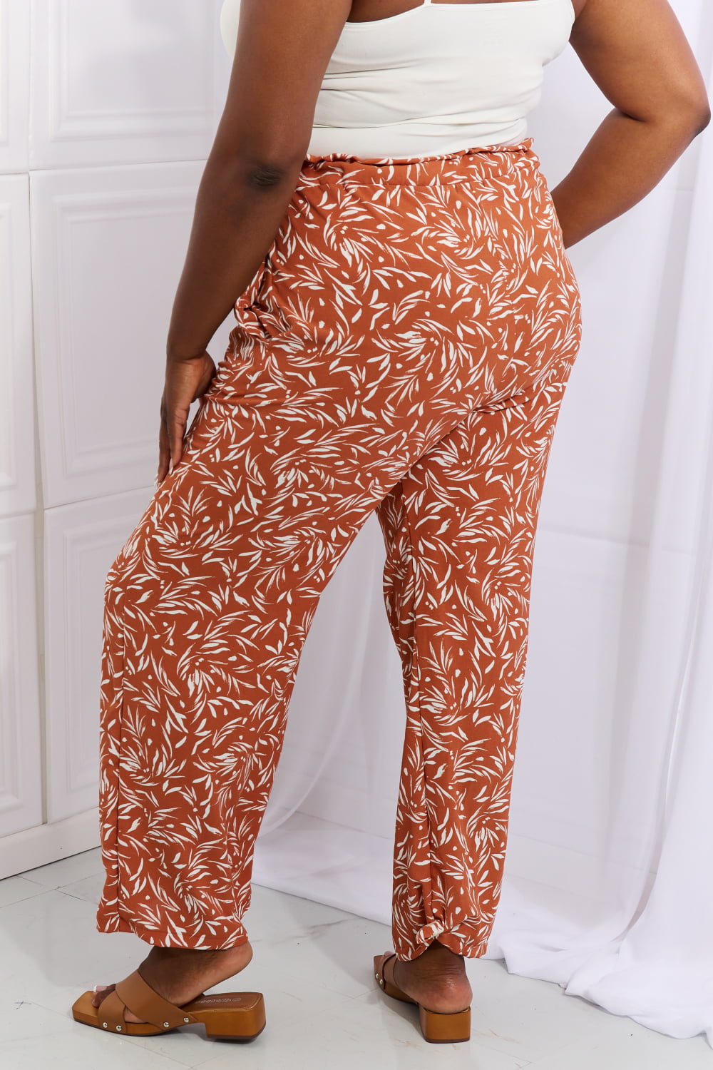 Ivory Geometric Printed Pants