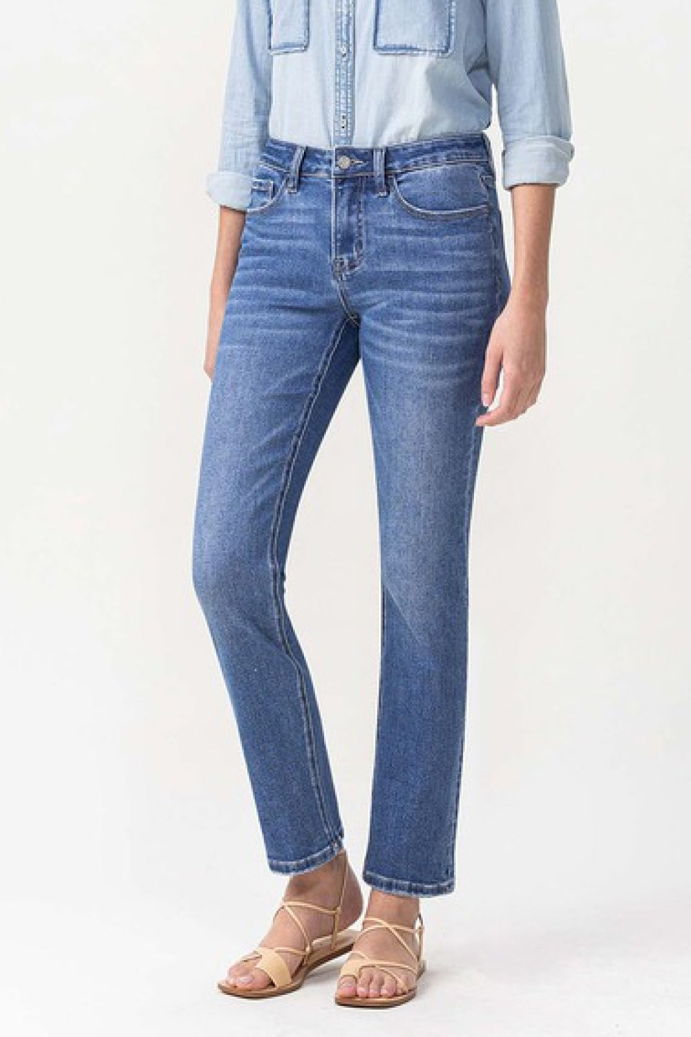 Blake Midrise Slim Ankle Straight Jeans