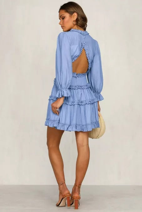 Rebecca Ruffle Detailing Dress