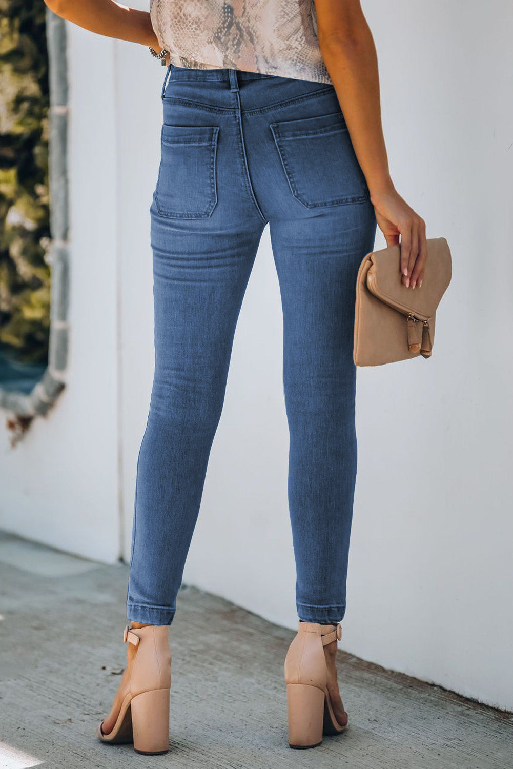 Toni Button Fly Skinny Jeans