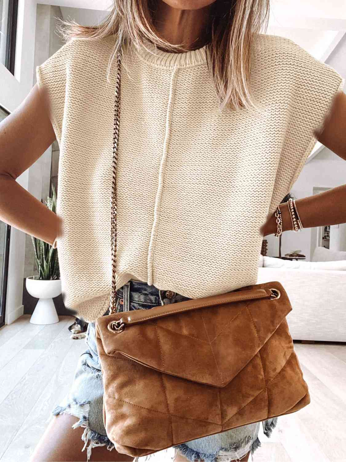 Rachel Cap Sleeve Sweater Vest