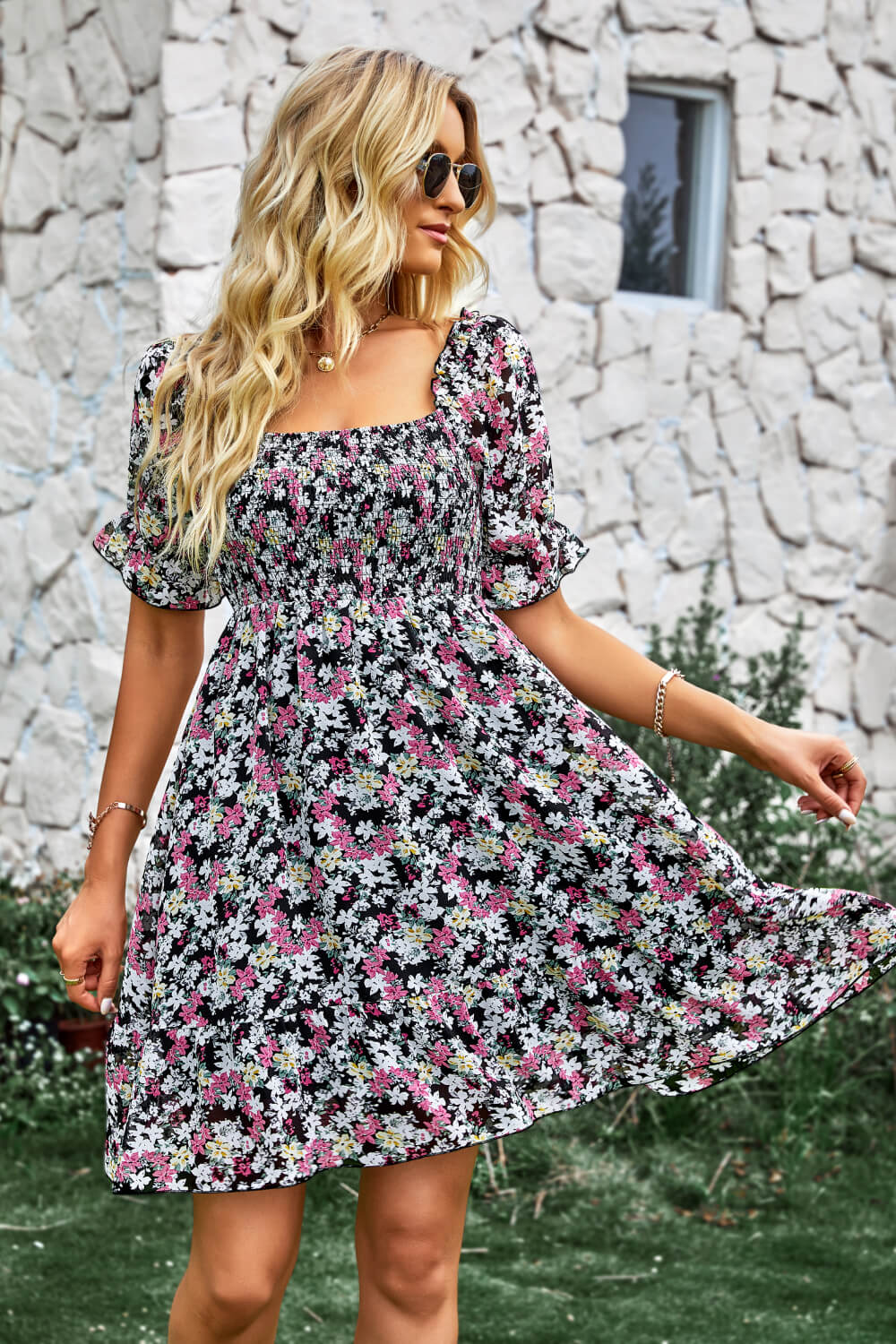 Kaydence Floral Frill Dress