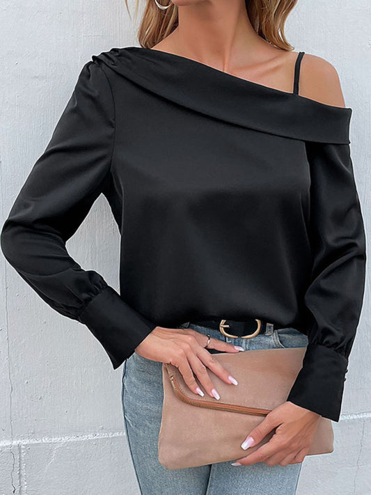 Eva Cold-Shoulder Long Sleeve Top