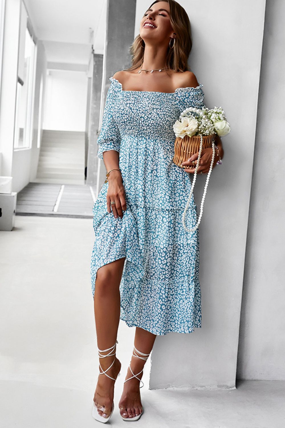 Gwen Floral Off-Shoulder Dress