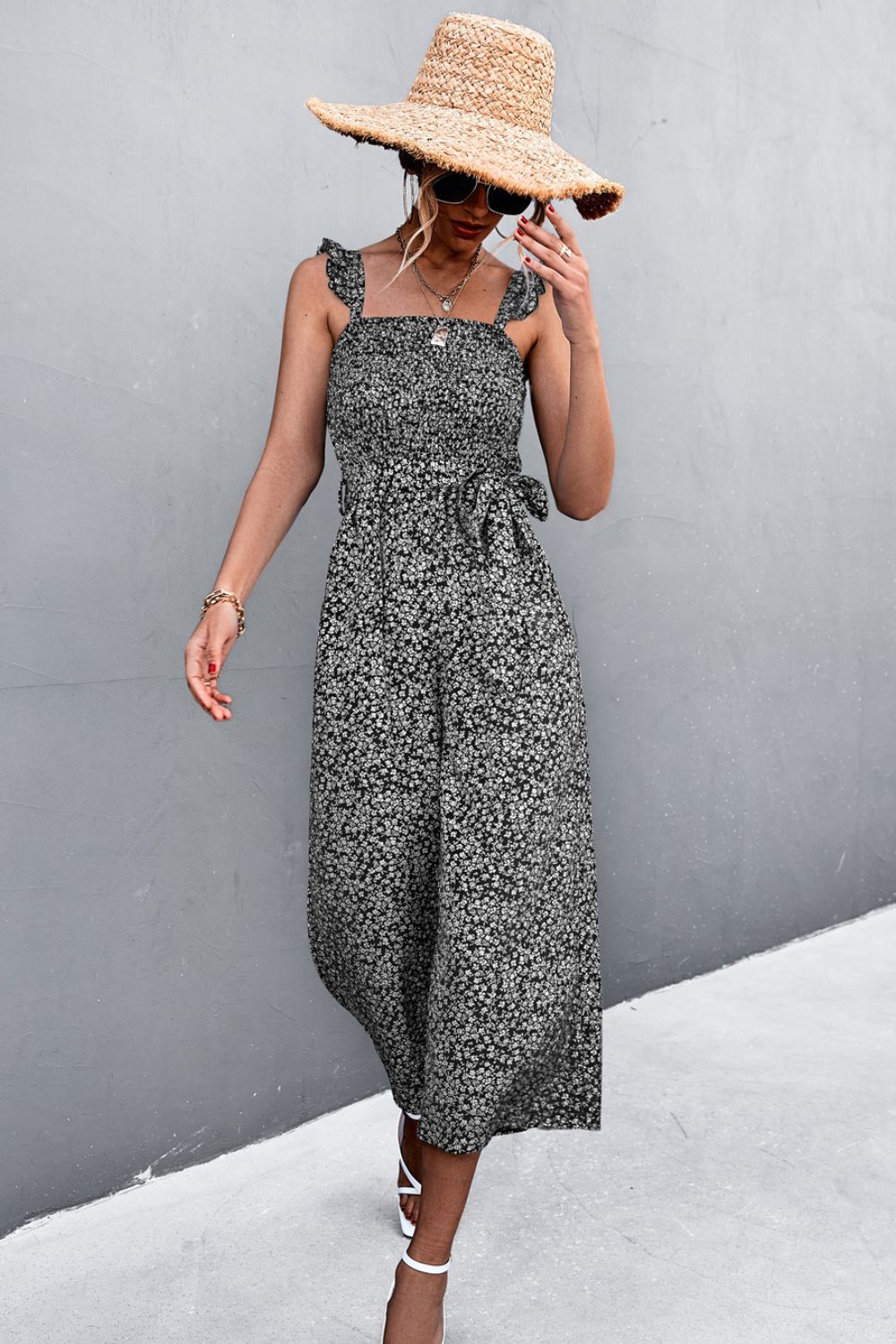 Mylah Printed Belted Jumpsuit