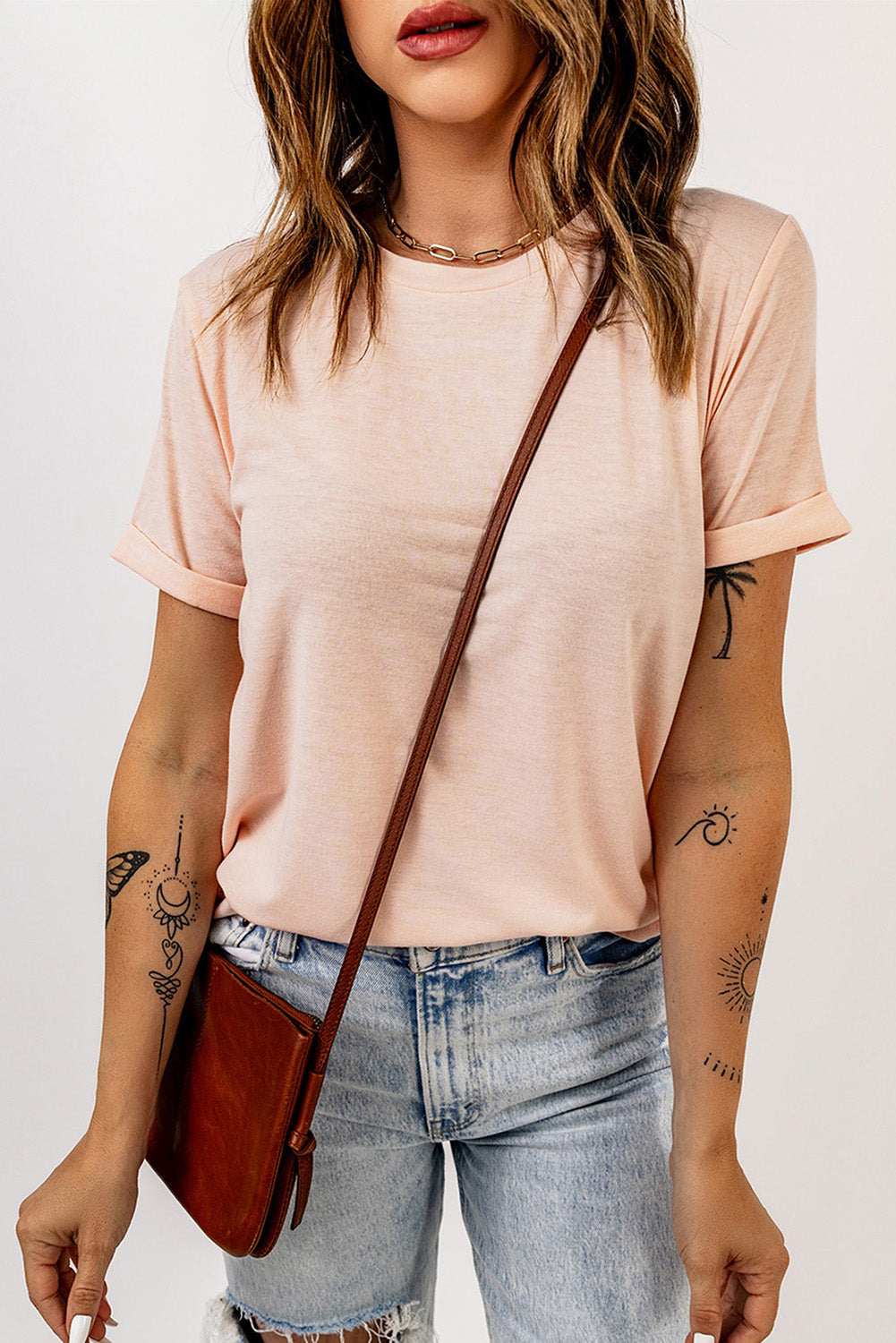 Jaylene Classic Cuffed Short Sleeve Tee