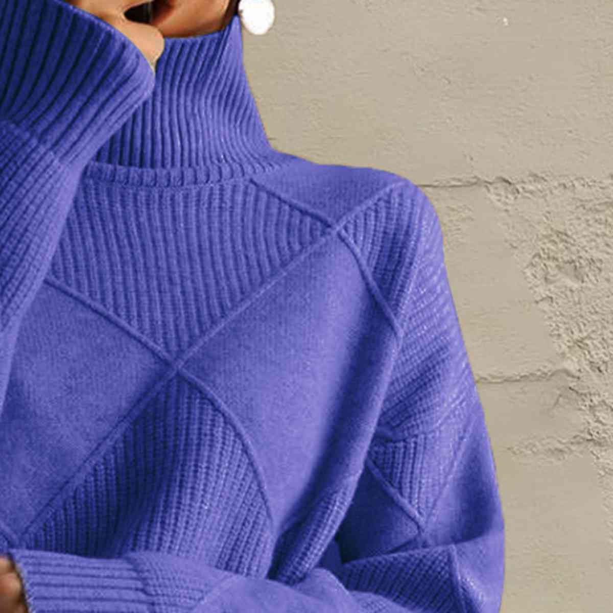 Ebony Geometric Turtleneck