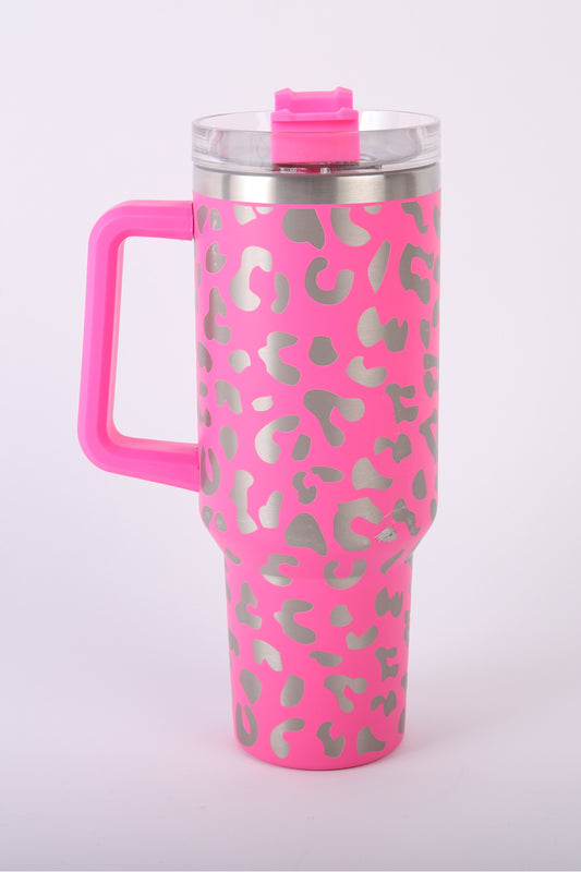 Ryanne Leopard Tumbler in Hot Pink