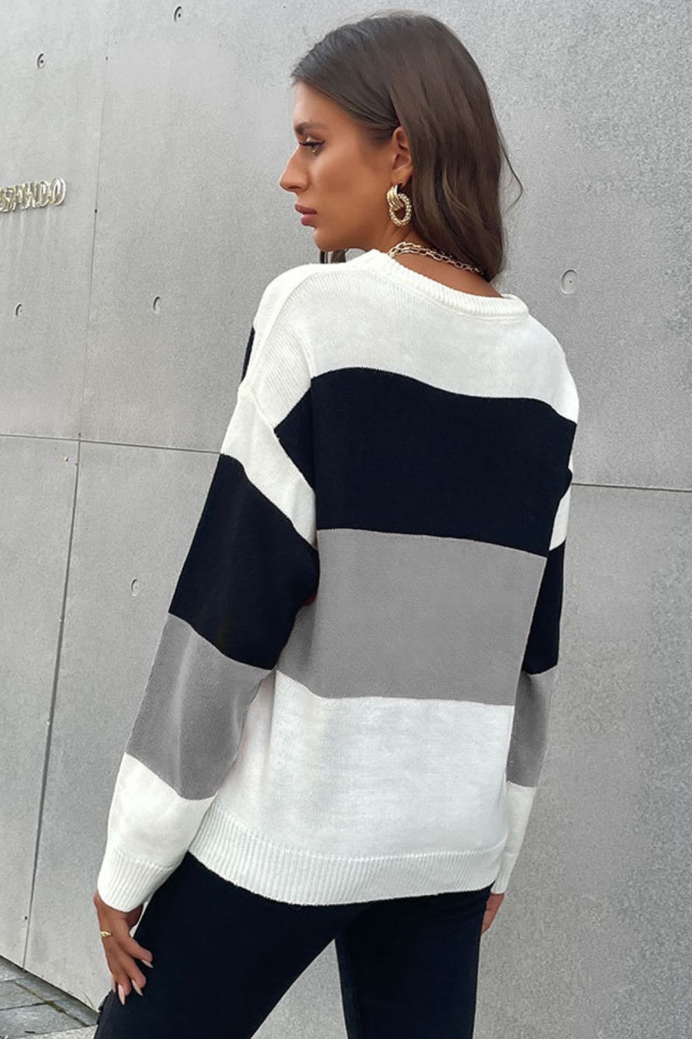 Maggie Color Block Sweater