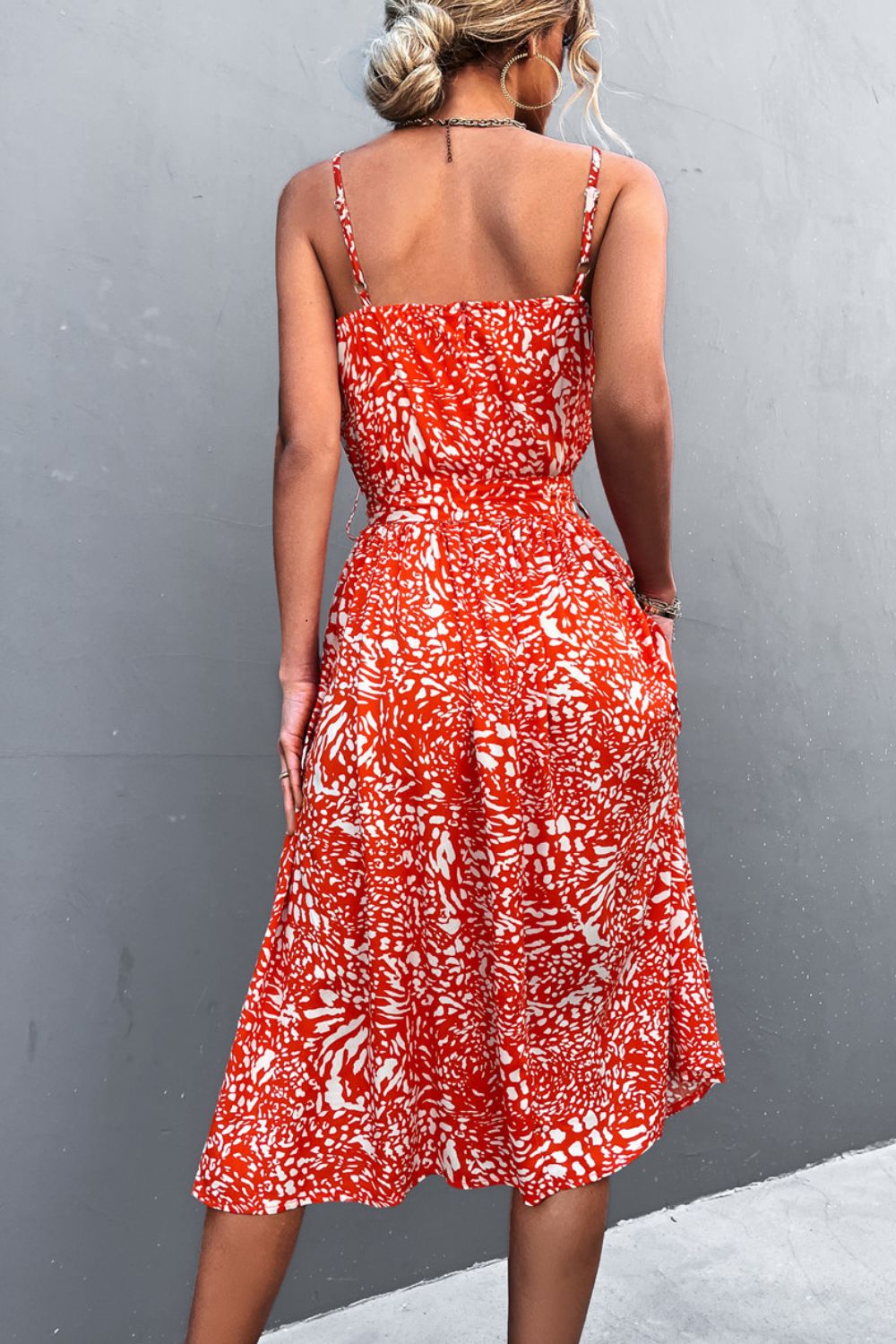 Rylie Printed Spaghetti Dress