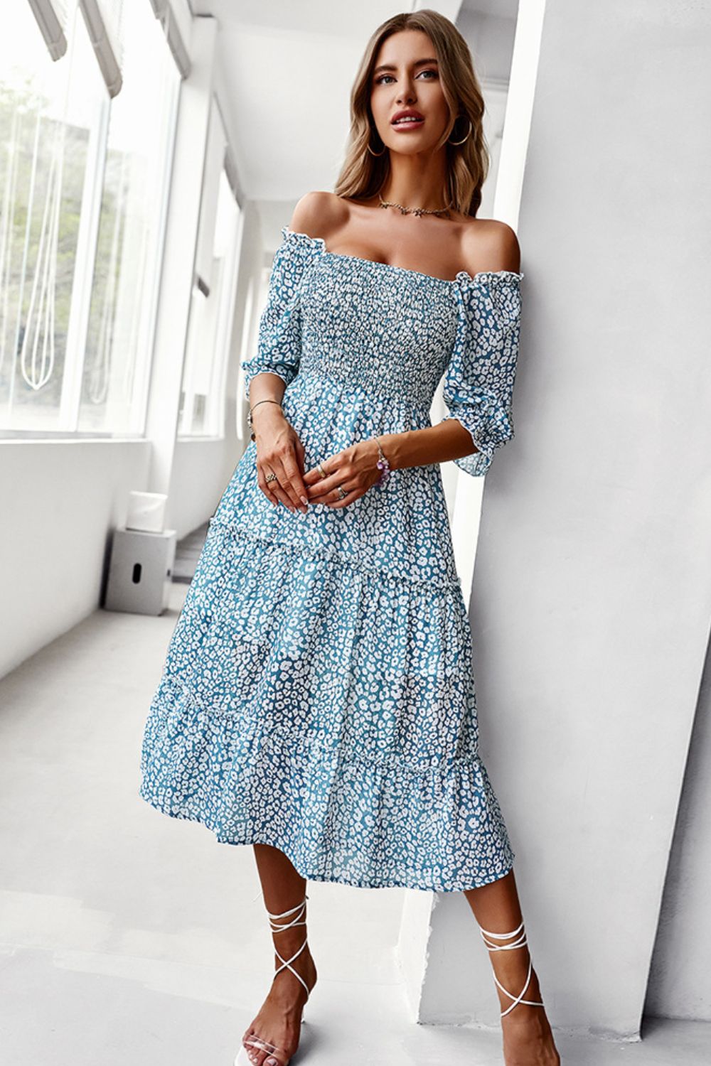 Gwen Floral Off-Shoulder Dress