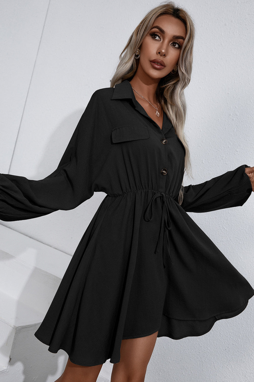 Madeline Collared Shirt Dress