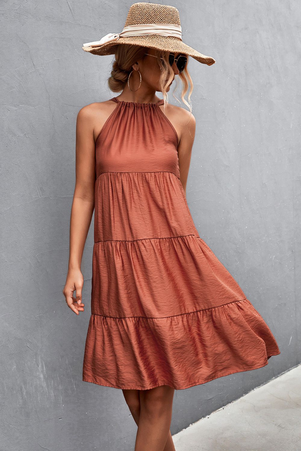 Gabriella Grecian Tiered Dress