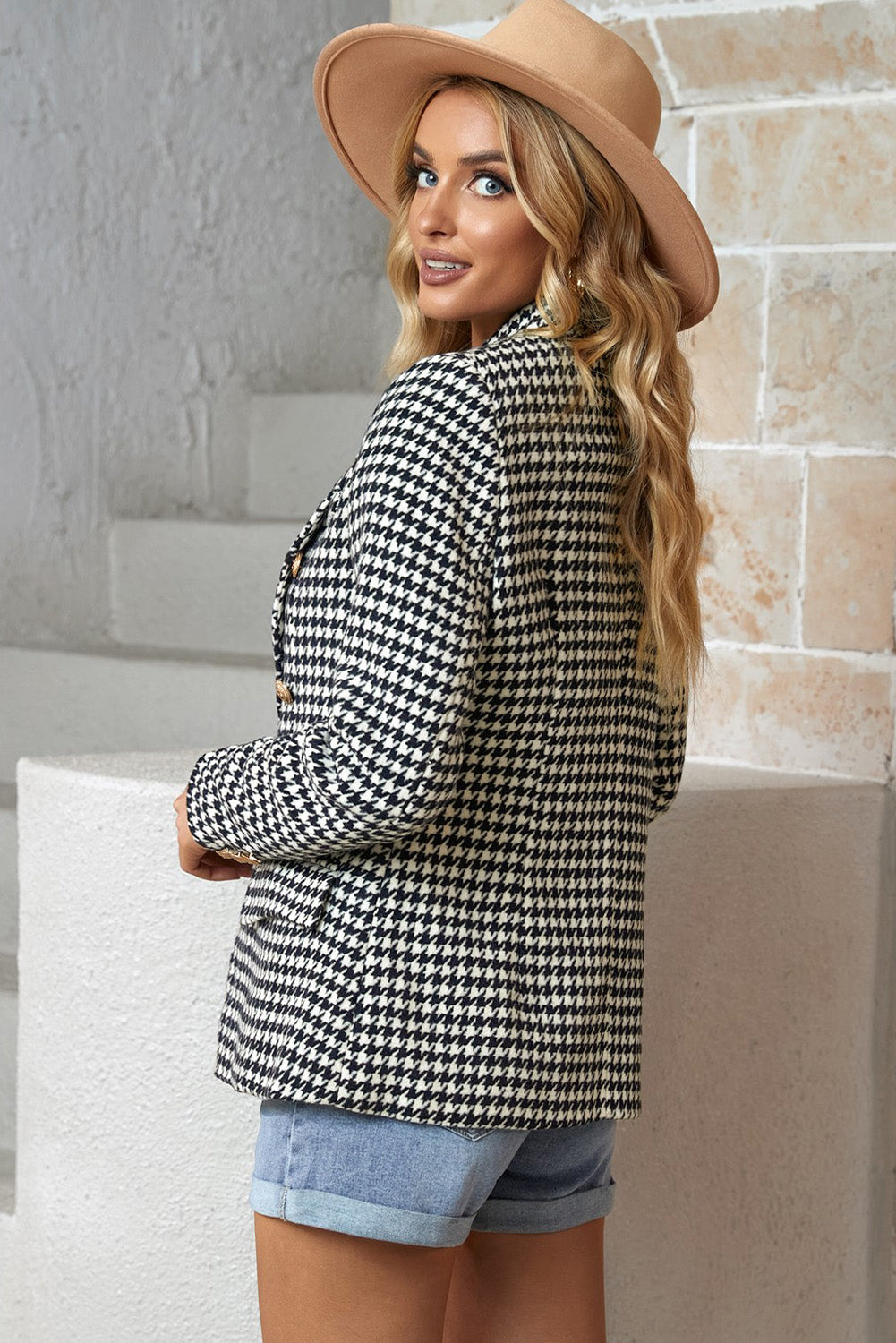 Gabrielle Houndstooth Blazer