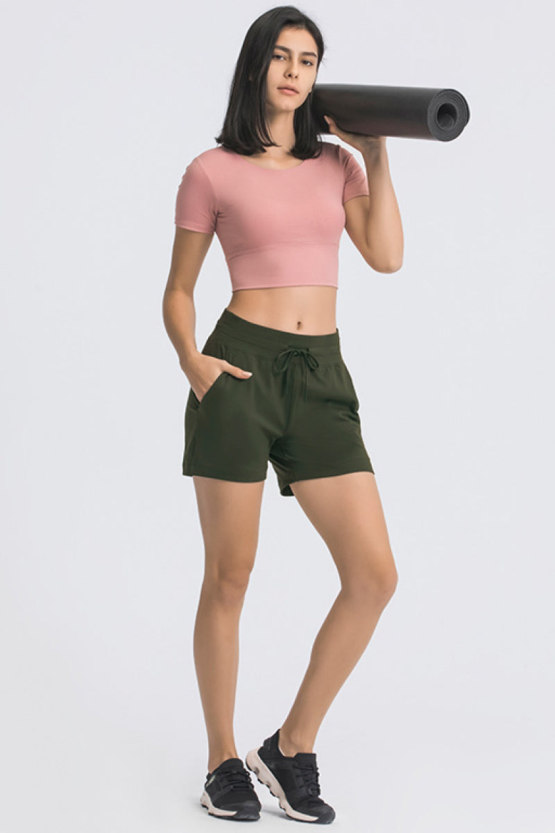 Elyse Waist Tie Active Shorts