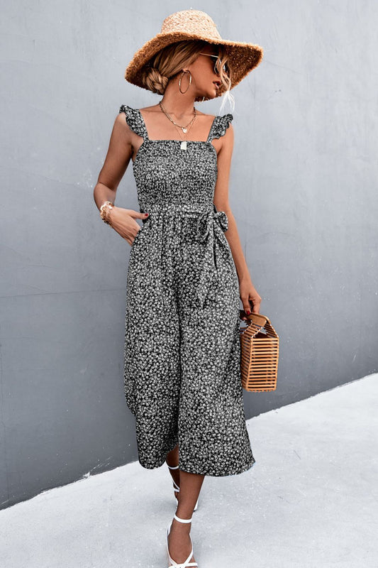 Mylah Printed Belted Jumpsuit